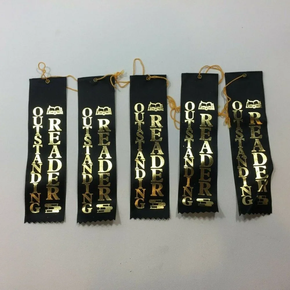 Affluence Unlimited Outstanding Reader Black Gold Ribbon Bookmark 8
